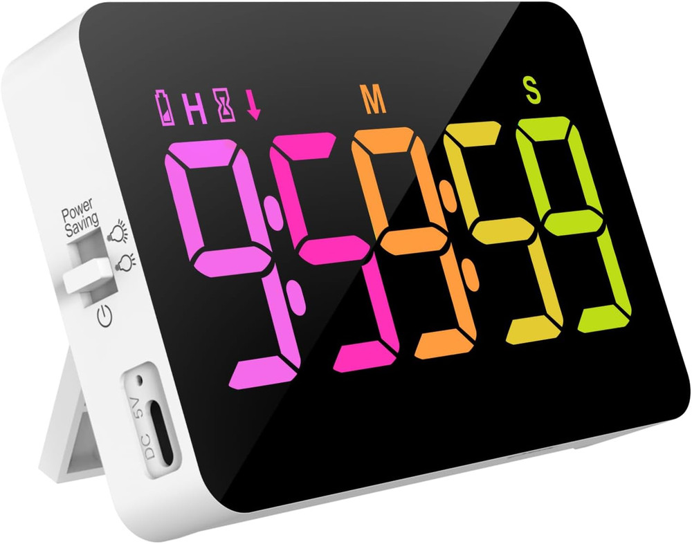 Kitchen Digital Timer, Count Down Up, Rechargeable, Vibration Mode Adjustable Vo