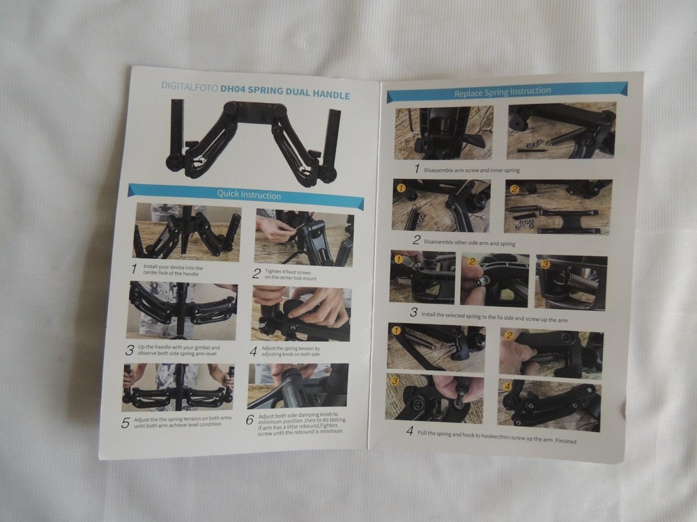 DIGITALFOTO DH04 Spring Dual Handle 30% Stability Improvement