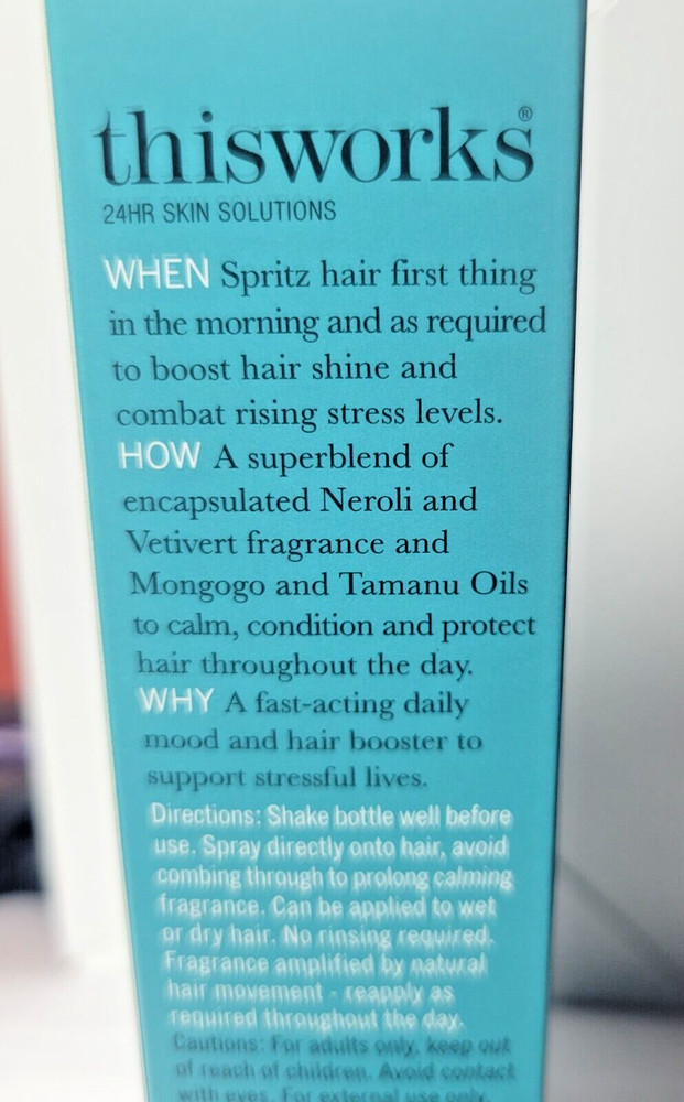 thisworks Stress Check Hair Elixir 2.7 fl oz / 80 ml NIB
