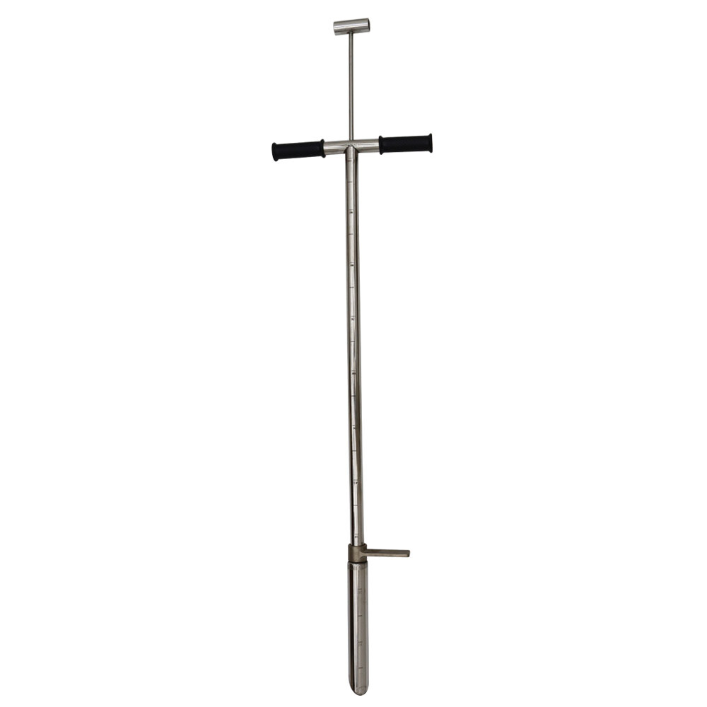 Dia. 1.5in Stainless Steel Soil Sample Prob T-style Handle Soil Sampling Tool