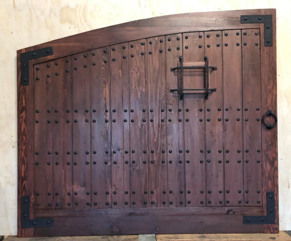 Solid reclaimed lumber gate w/side jambs speakeasy custom Your Size