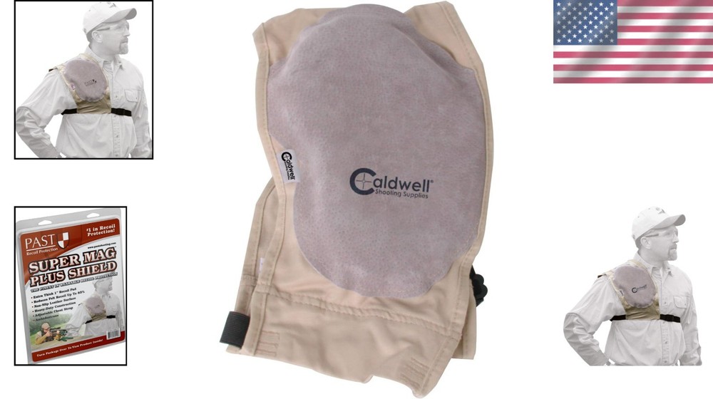 Durable Tan Recoil Shield - Adjustable Fit for Professional Shooting Comfort