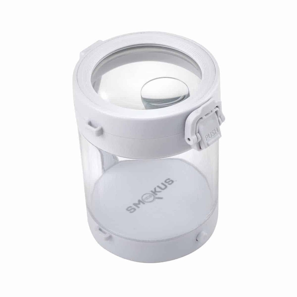Smokus Focus Eclipse Stash Jar | LED Magnifying Glass Display Storage Container