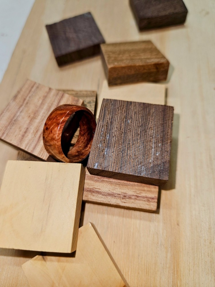Solid Wood Ring. Stabalized Mesquite Burl. Size(s) 5-14