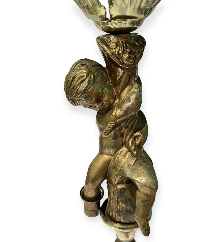 Vintage Cherub Sconce Reclaimed Pull Architectural Collectible