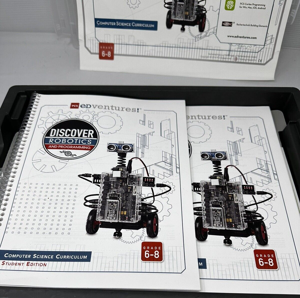 PCS Edventures Discover Robotics Programming Grade 6-8 kit books inventoried
