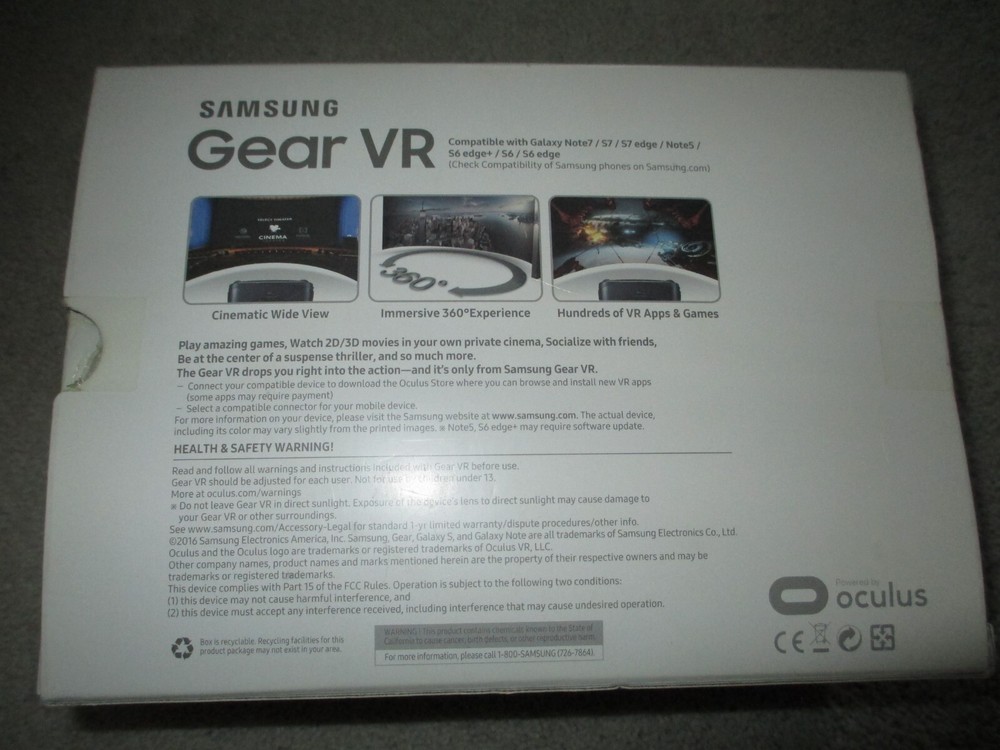 NWB Samsung Gear VR Oculus-Black