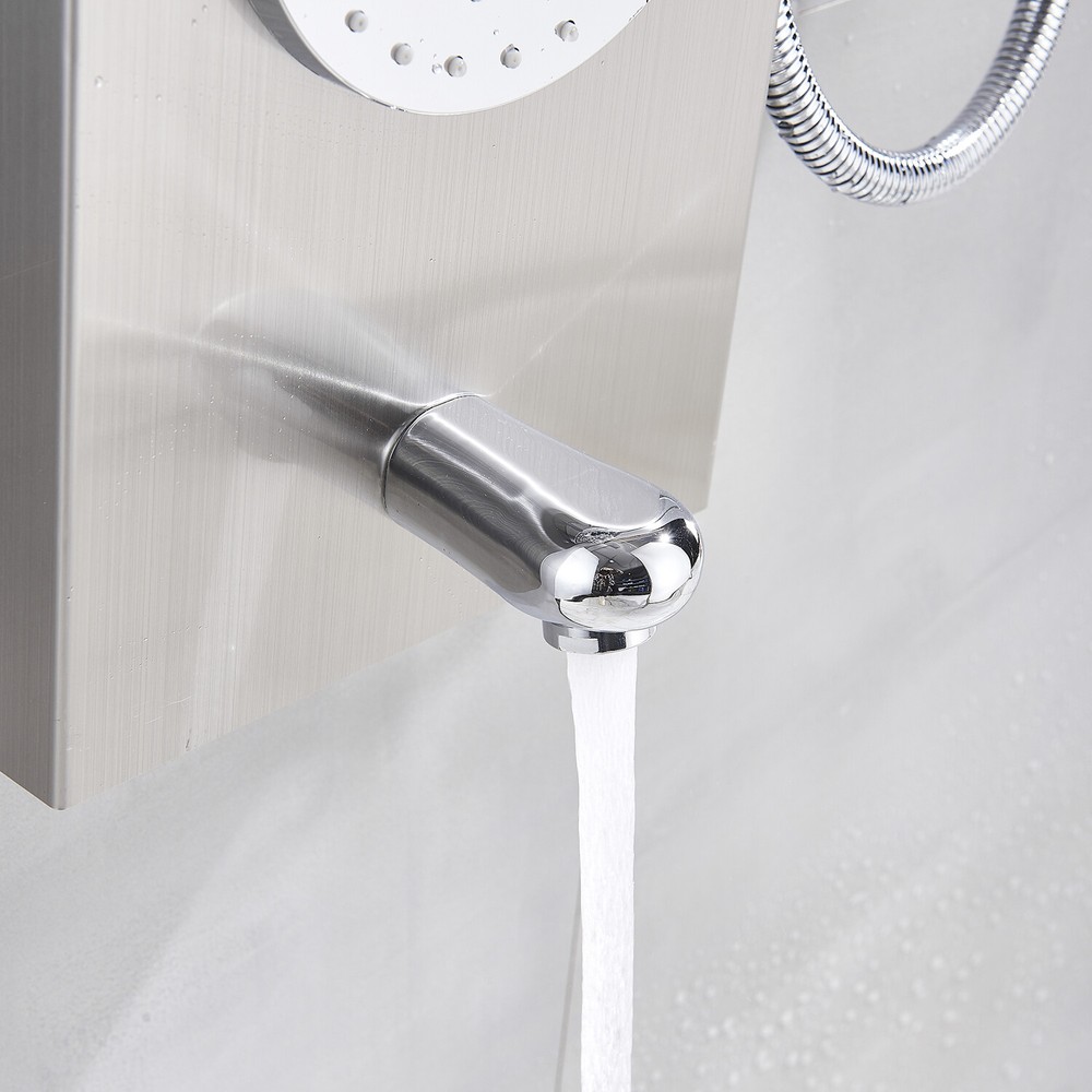 ELLO&ALLO LED Shower Panel Tower Rain Massage Shower System Set Body Spa Jet