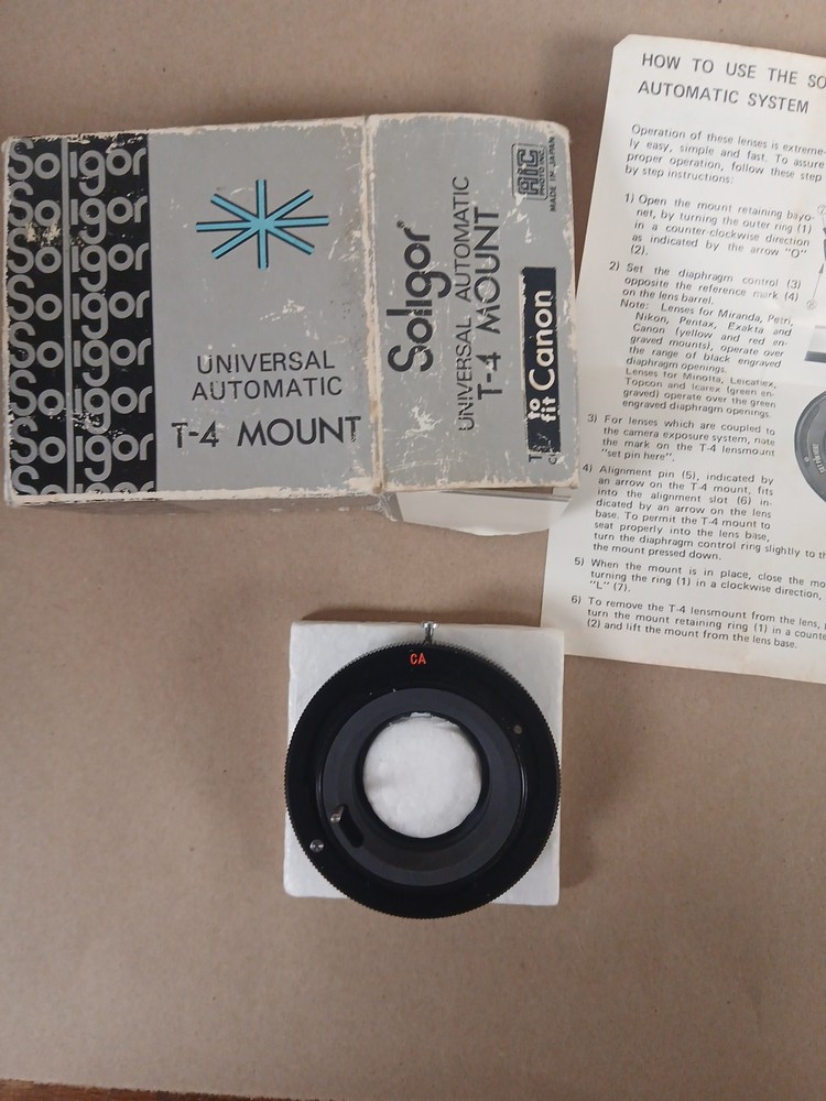 Universal Automatic T-4 Mount For Cannon