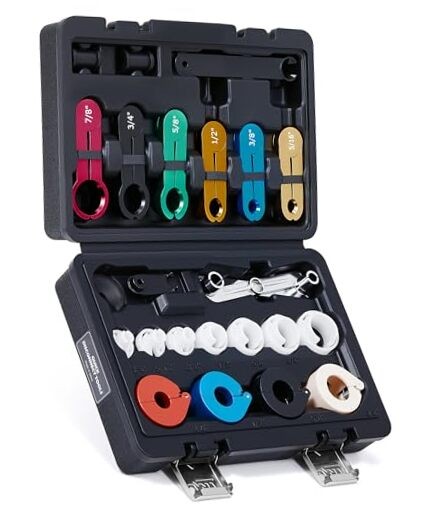 Master Quick Disconnect Tool Set - 25pc Line Disconnect Tool Kit for A/C - Black