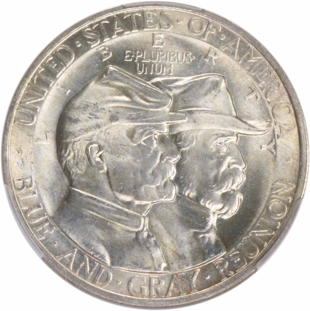 Gettysburg Commemorative Half Dollar 1936 MS65 CACG