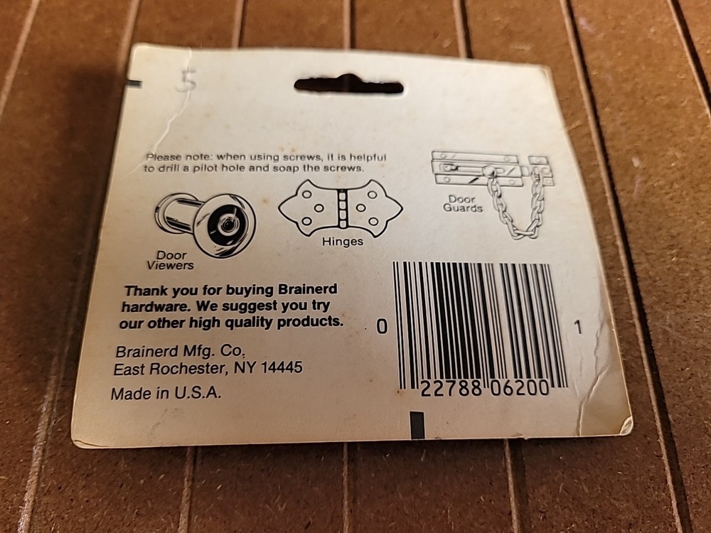 Brainerd Solid Brass MINI Hinges #6200XC ~2" x 13/16" ~ (4-Hinges) with Screws