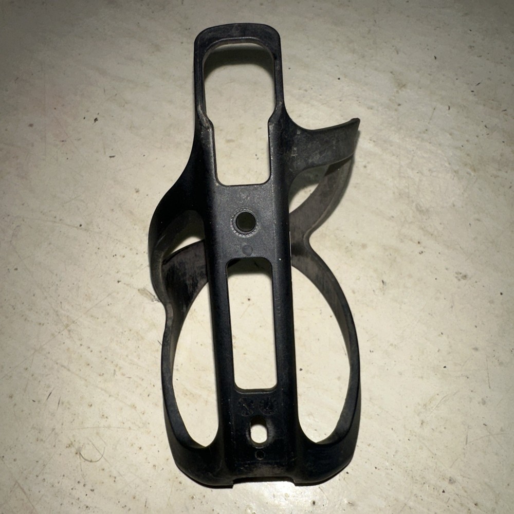 Supacaz Tron Poly Bottle Cage Black Side Loader Right Hand Load White Graphic
