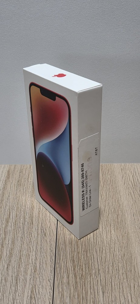 Apple iPhone 14 RED Genuine Empty Box 128 GB