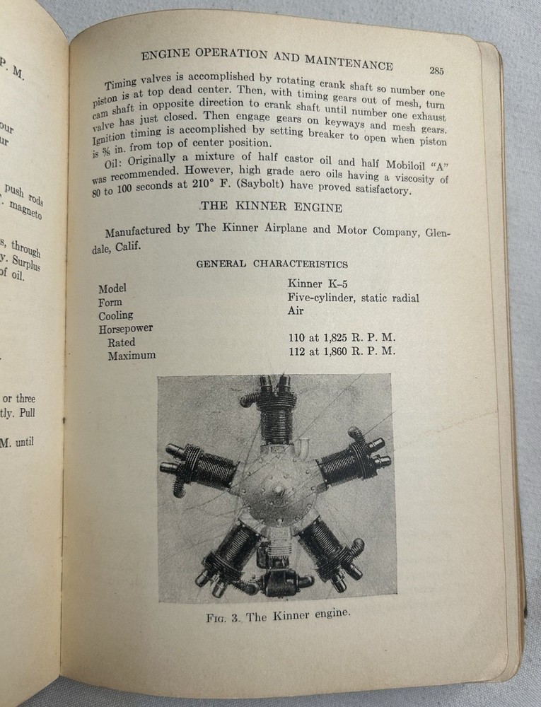 First Edition Vintage 1930 Aviation Manual Signed? Spine Issues