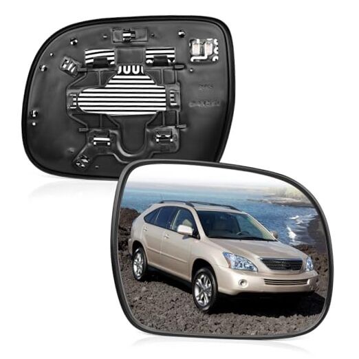 Passenger Side Mirror Glass Replacement for Lexus RX330 Passenger Side(RH)