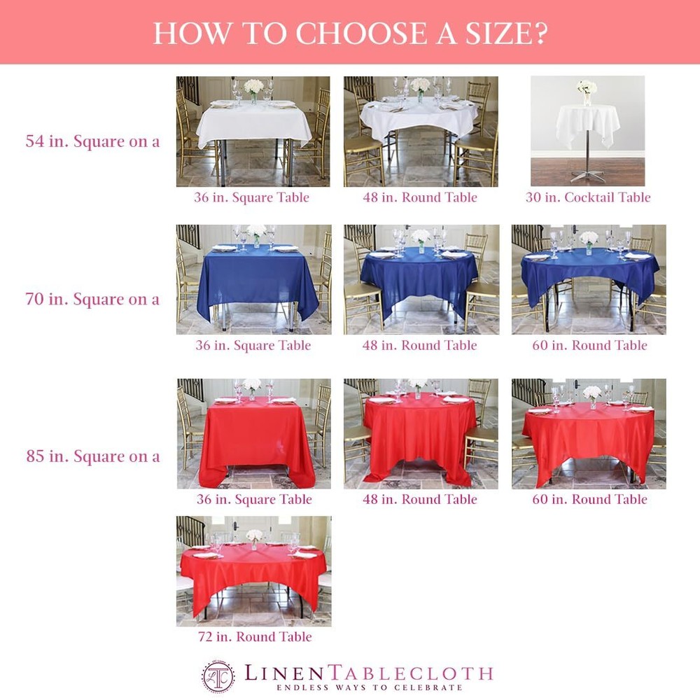 LinenTablecloth 85-Inch Square Polyester Tablecloth Chocolate