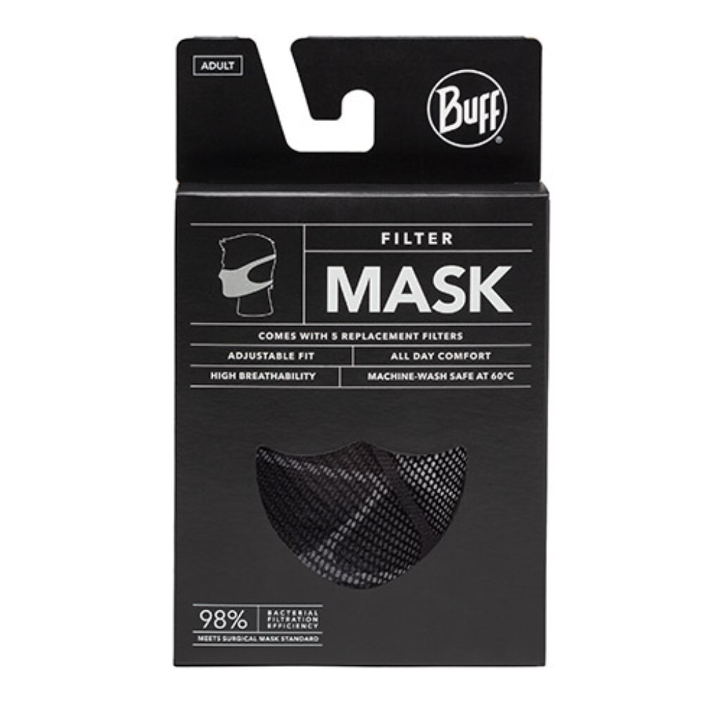 Buff Filter Mask Apex Black - Includes Mask + 5 Single-Use Filters