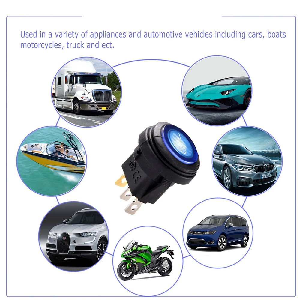 Waterproof KCD1 Boat Switch 3 Pin 20A 12V Switch