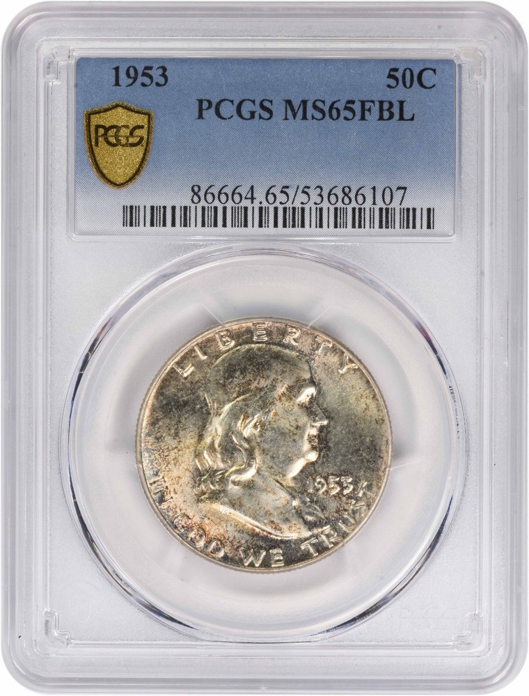 1953 Franklin Silver Half Dollar MS65FBL PCGS