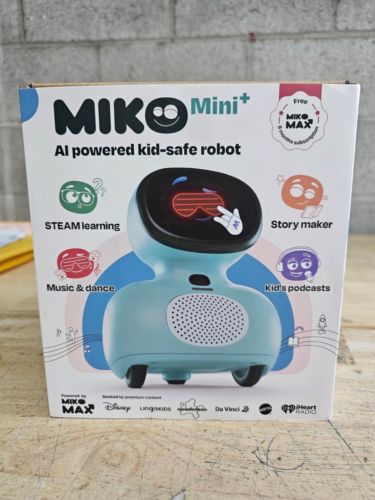 OPEN BOX - Miko Mini+ AI Kid-Safe Interactive Learning Robot - Blue