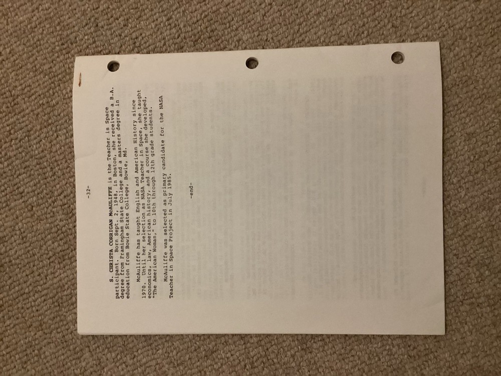 Space Shuttle Challenger Mission 51-L Press Kit