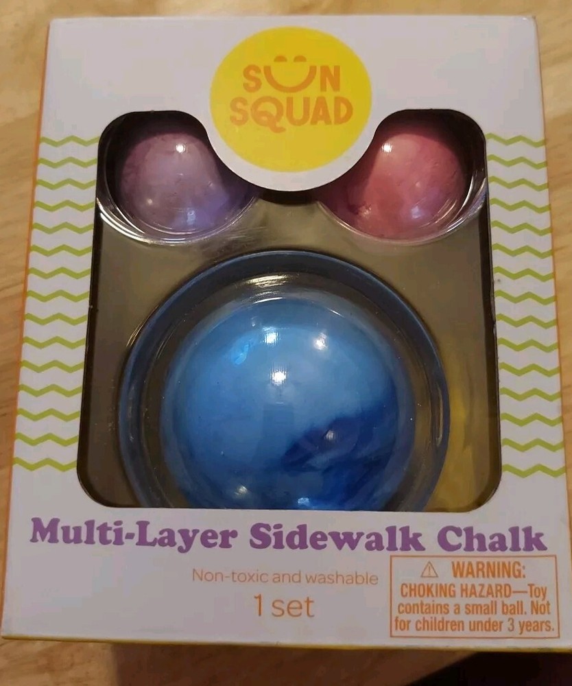 SUN SQUAD Multi-Layer Sidewalk Chalk - Great Summer Fun !!!