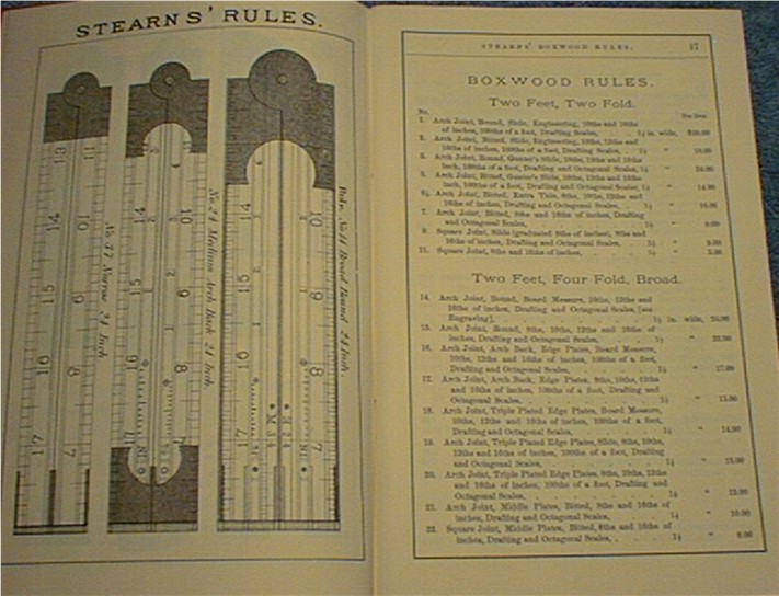 1870 STANLEY RULE & LEVEL CO. Tool Catalog - E.A. Stearns Ivory Rules, Planes