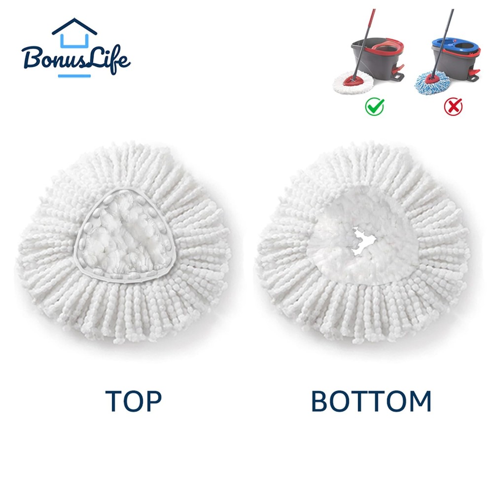 2 Pk Spin Mop Head Refill Ocedar EasyWring Microfiber Replacement Mop Heads