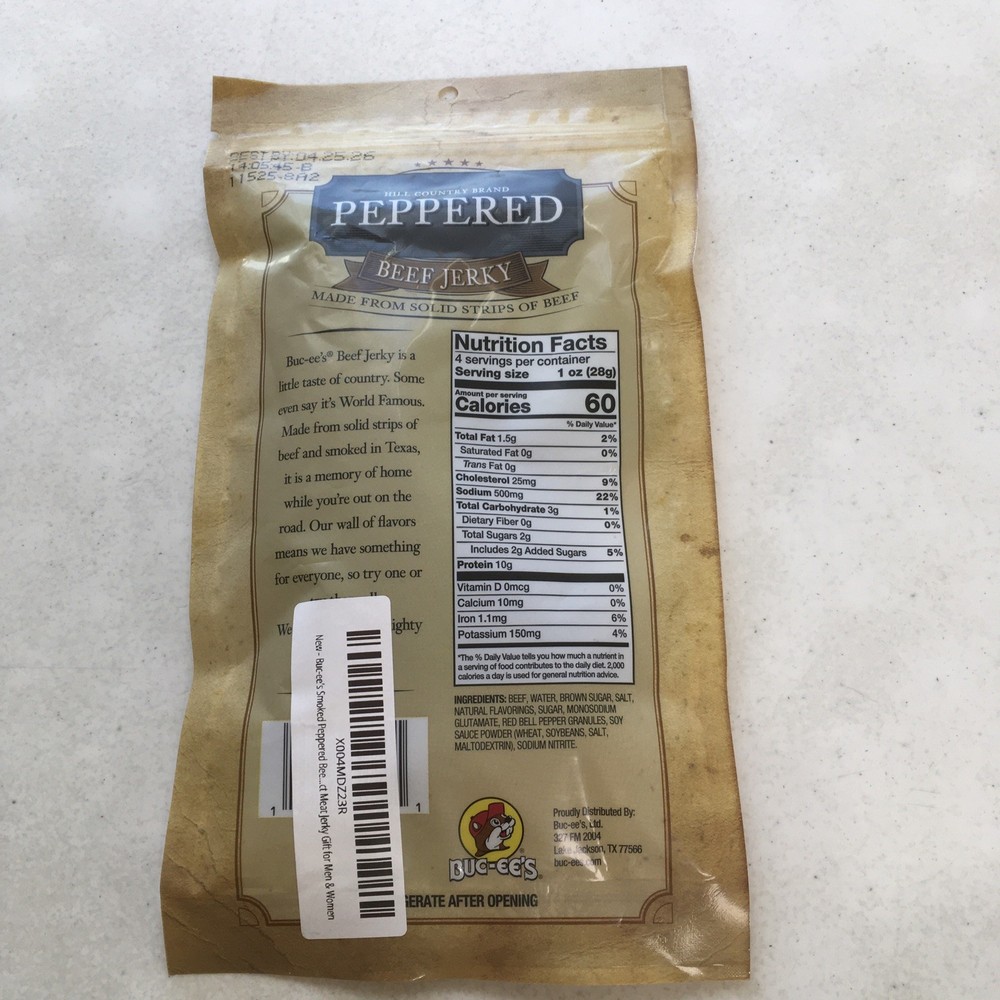 Bucees Peppered Beef Jerky 4oz.