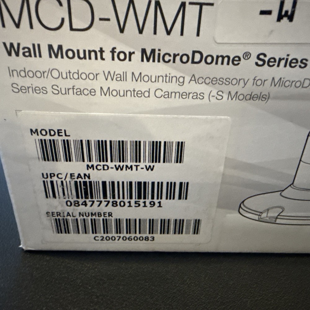 NEW Arecont Vision MCD-WMT MicroDome Wall mount Surface Mount IP Camera