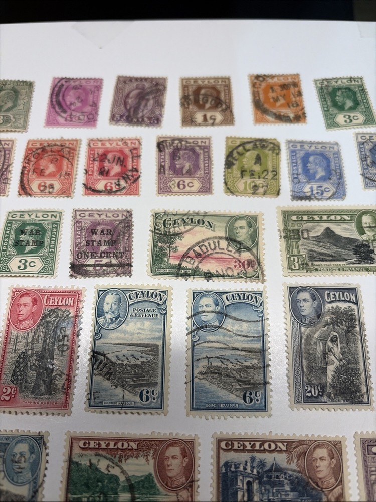Ceylon Stamp group Used Hinged (Lot 60a File 27)