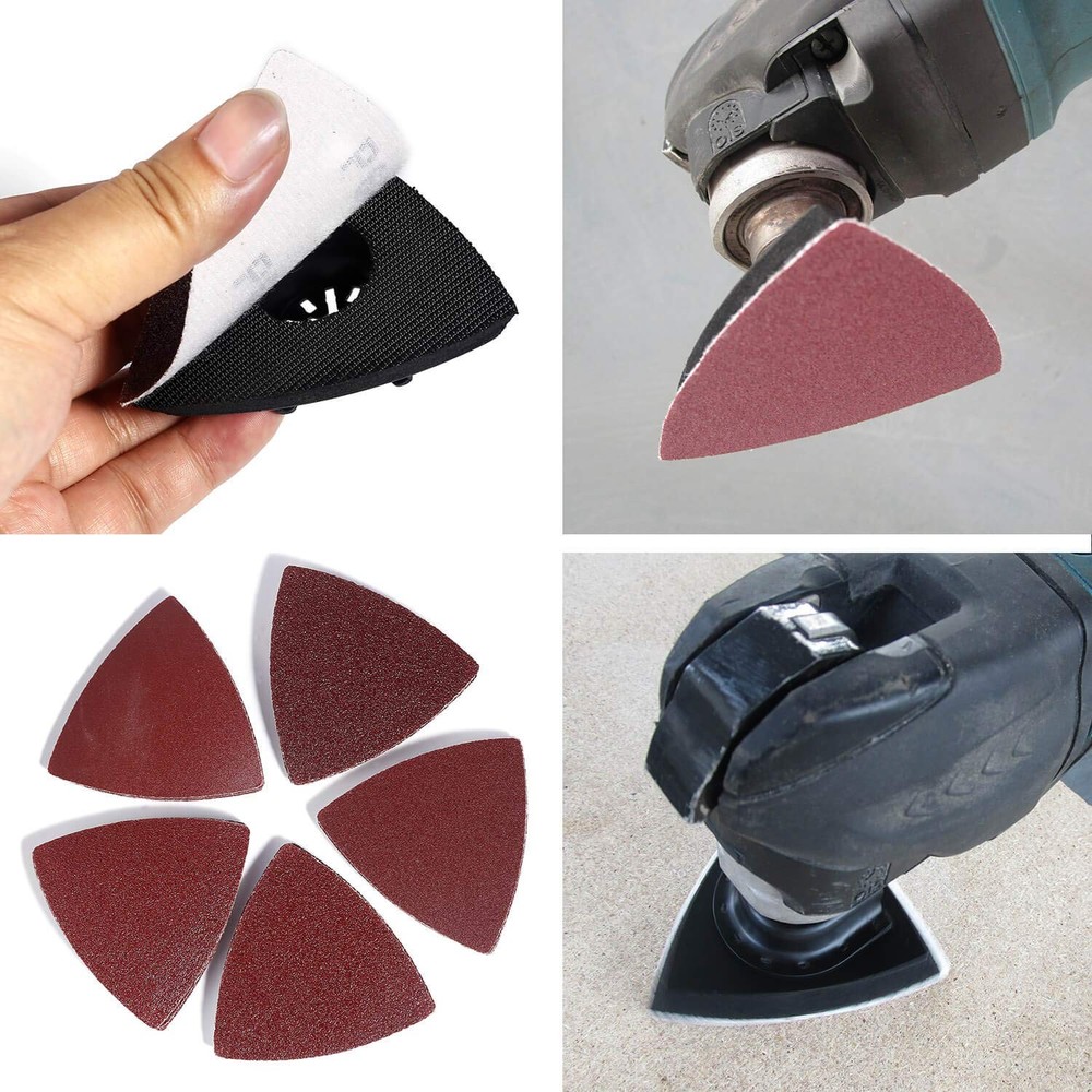 Triangle Oscillating Multi Tool Sanding Pads, 60Pcs 3-1/8 Inch Oscillating tool