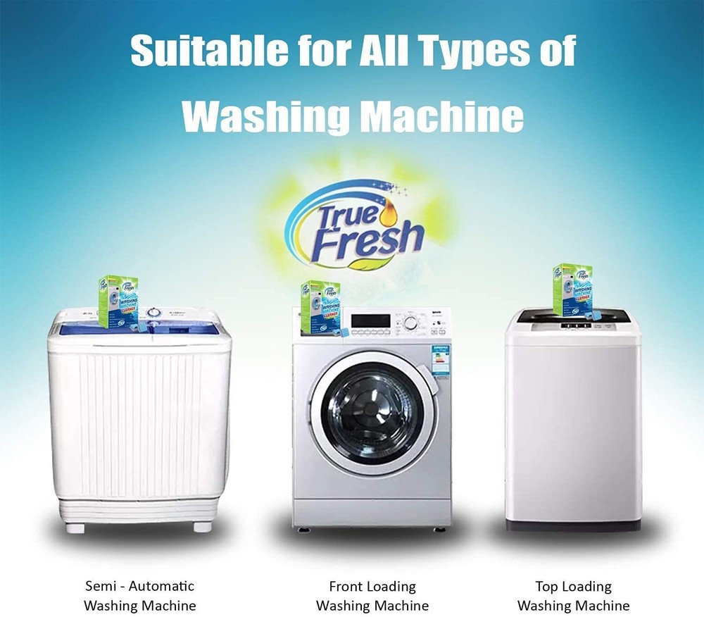 True Fresh Washing Machine Cleaning Tablets - 25 Solid Deep Cleaning Tablets