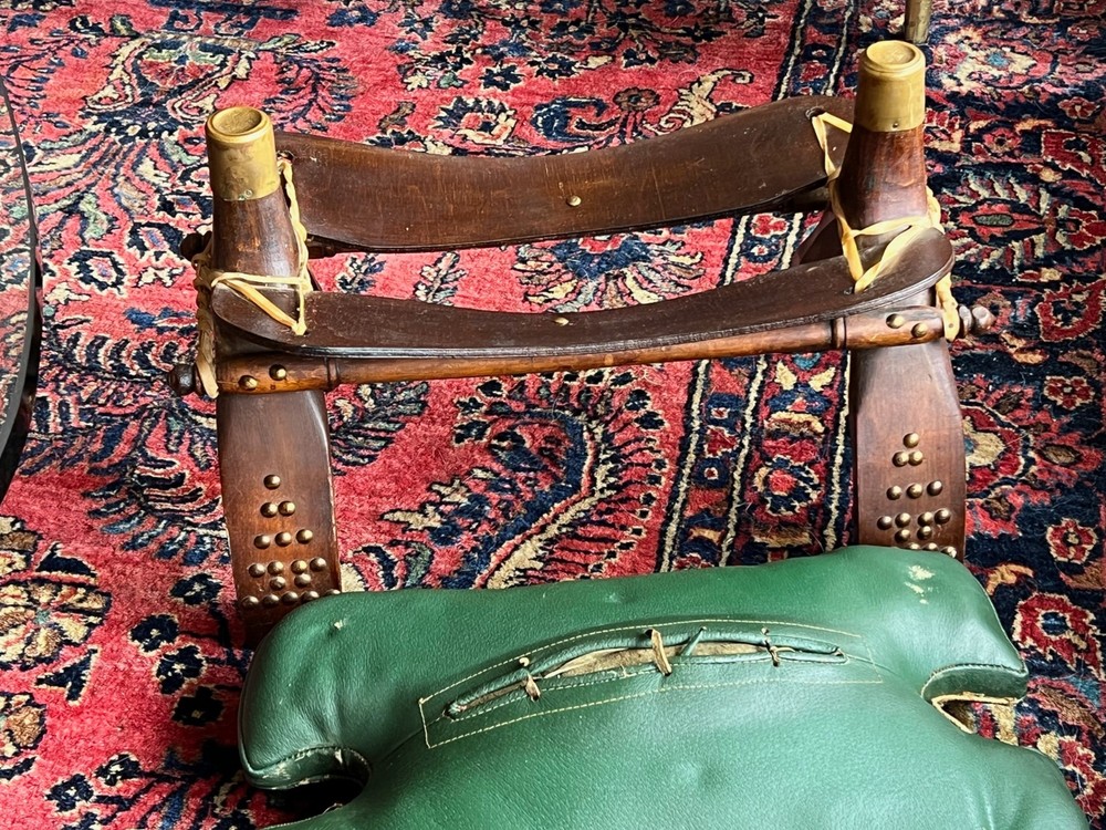 Vintage Egyptian Camel Saddle Stool Ottoman