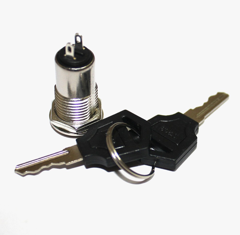 2pcs Key Switch ON /OFF Lock Switch Two Keys Key Set Mini Key Switch Ignition