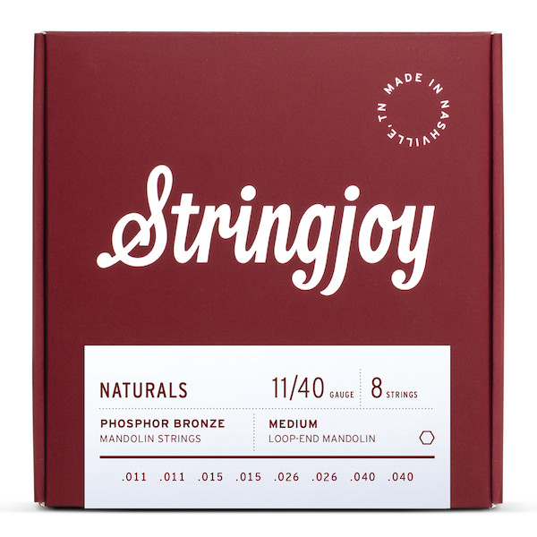 Stringjoy Naturals Phosphor Bronze Mandolin strings; medium 11-40