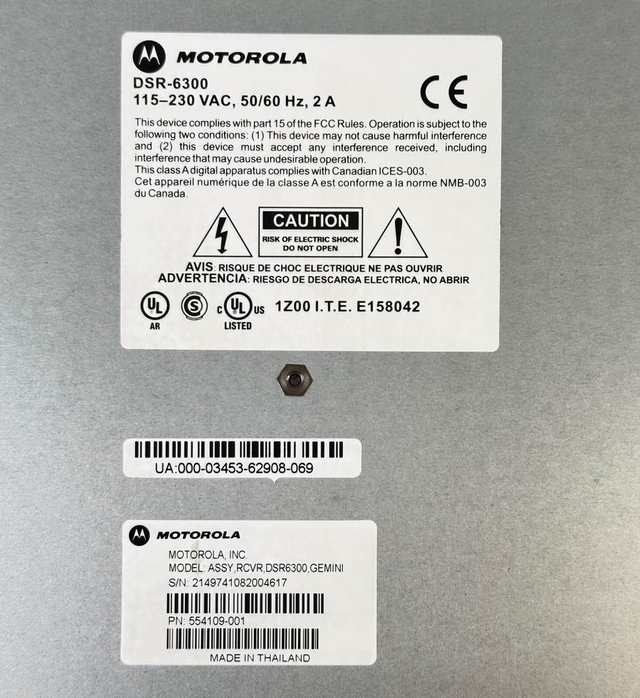 Motorola DSR-6300 Multi-Channel Commercial Integrated Receiver/Transcoder