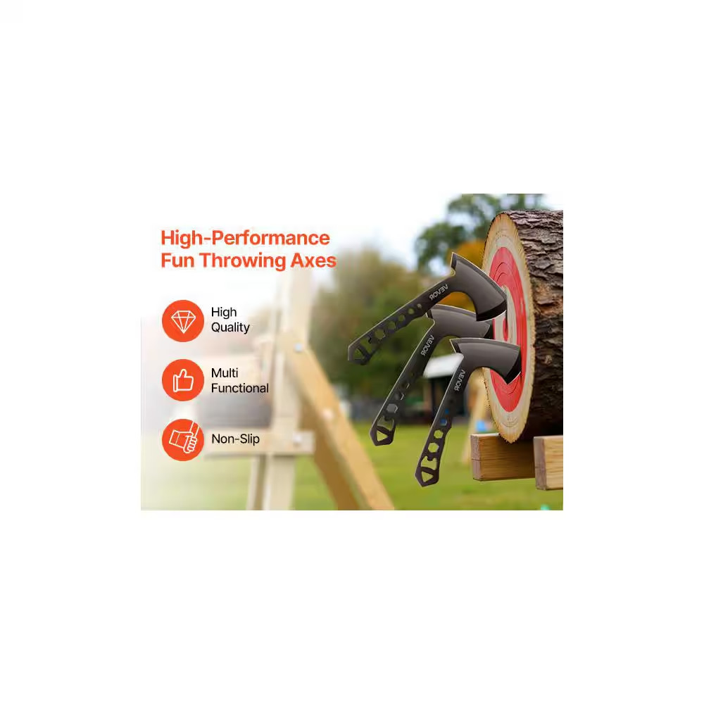 Throwing Axes and Tomahawks, 3-Pack Axe Throwing Hatchet Set, Multi-Functional H