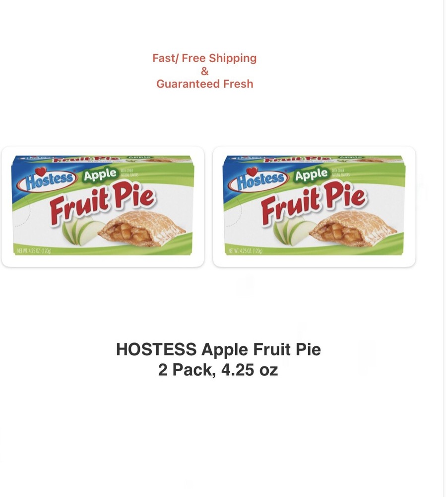 Hostess Fruit Pies, Apple Pastries, 2 Pack, 4.25oz