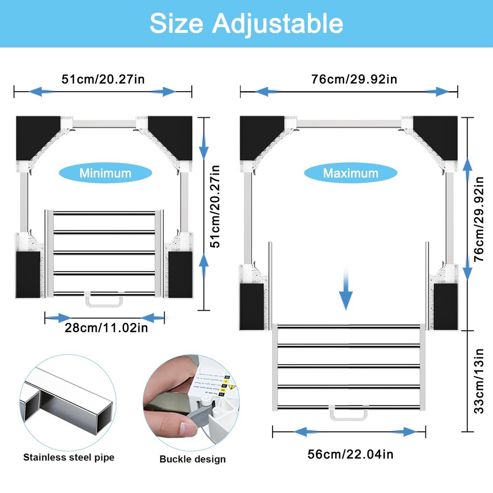 29 Inch Washer Dryer Stacking Kit Universal 76x76cm Pull Out Rack