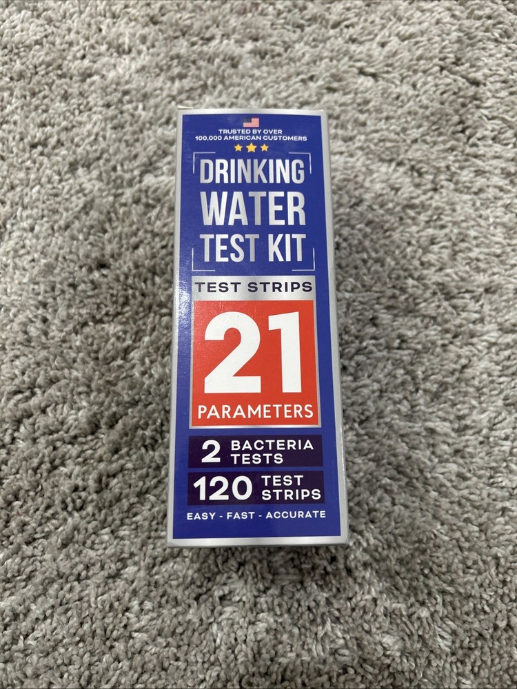 21 Parameters Drinking Water Testing Kit 120 Test Strips + 2 Bacteria Tests