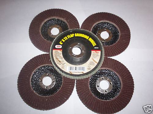 5pc 4" ANGLE GRINDER SANDING FLAP DISC WHEEL 120 GRIT