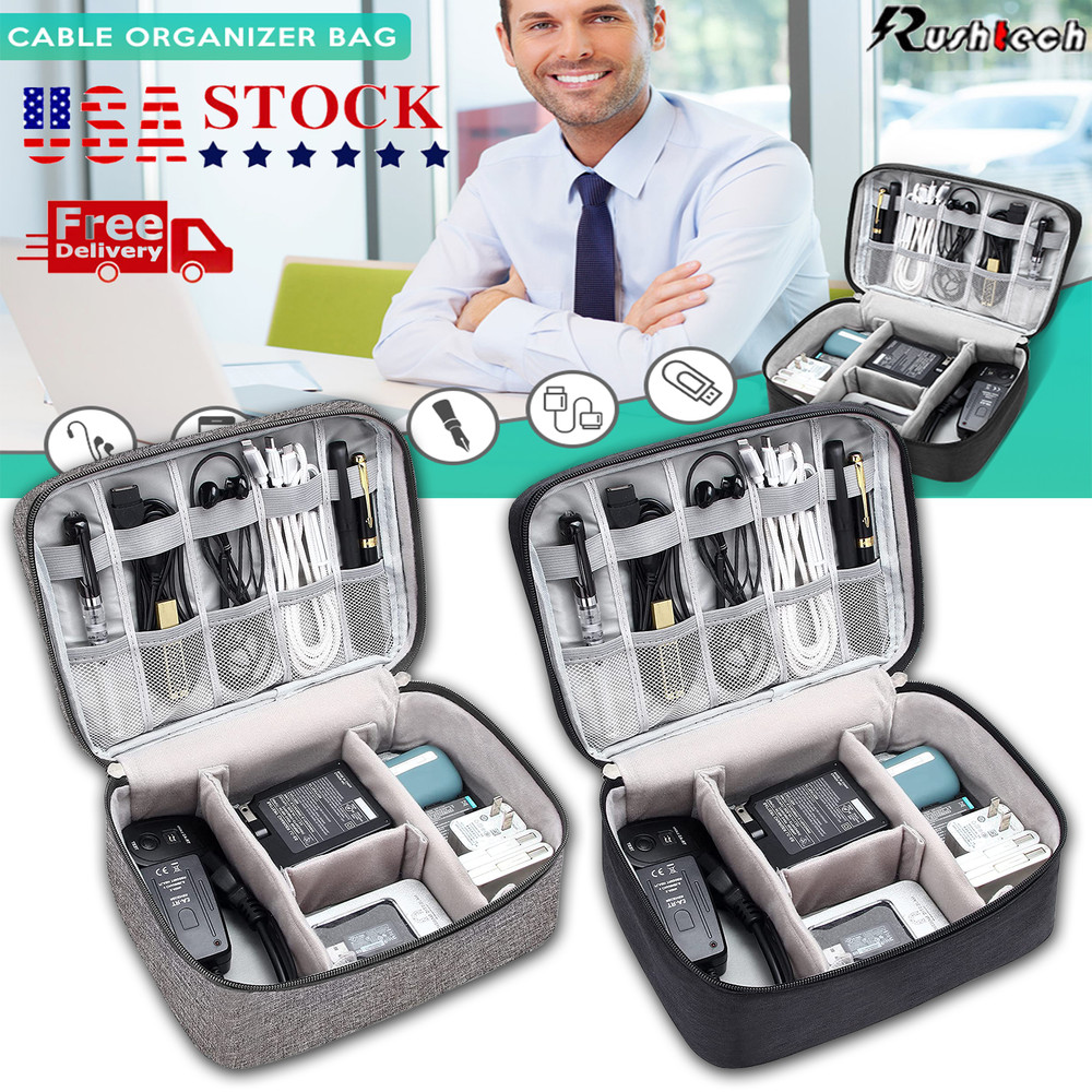Digital Storage bag Portable Electronics Travel Organizer USB Cable Case Gadget
