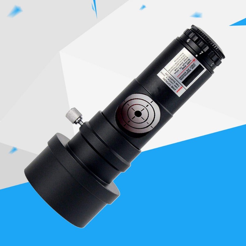 Red laser collimator includes removable 2" adapter for reflector telescope 1.25"