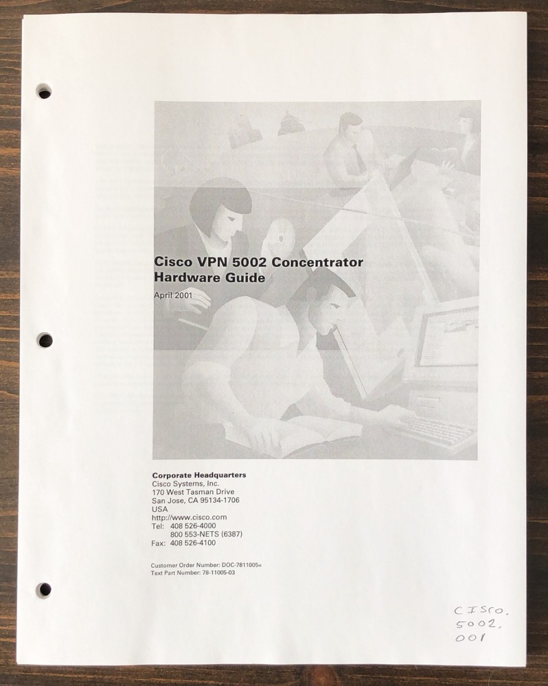 Cisco Systems - Cisco VPN 5002 Concentrator Hardware Guide (2001)