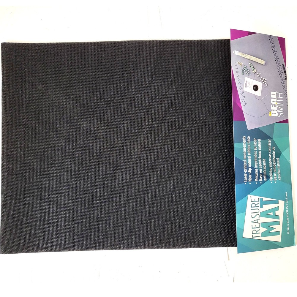 Beadsmith™ Non-Slip Treasure Mat Measurements Rubber Back Base Beading Tool