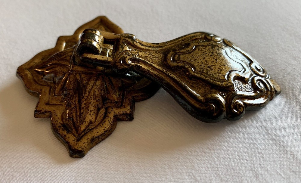 Brass 1920-30’s ART DECO Antique Hardware Pendant Teardrop Drawer Pull