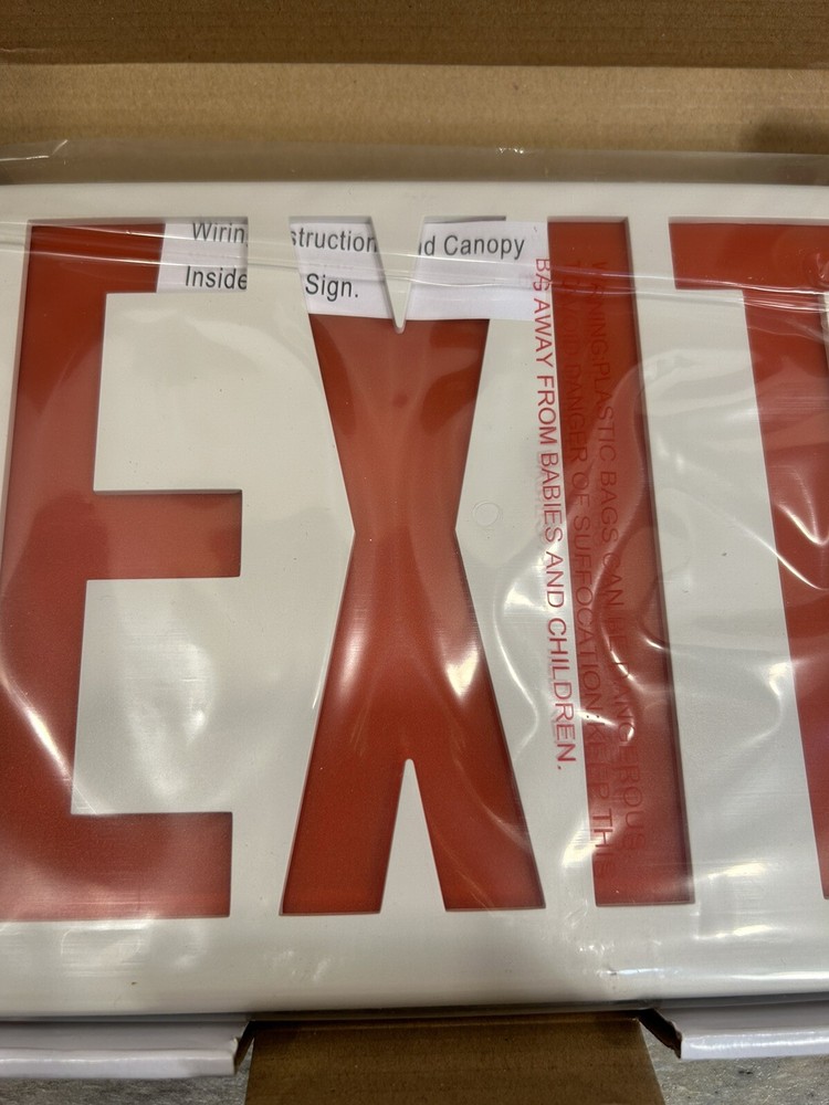 C-Lite LED Single Or Double Side Emergency Exit Lighted Sign, Battery Backup