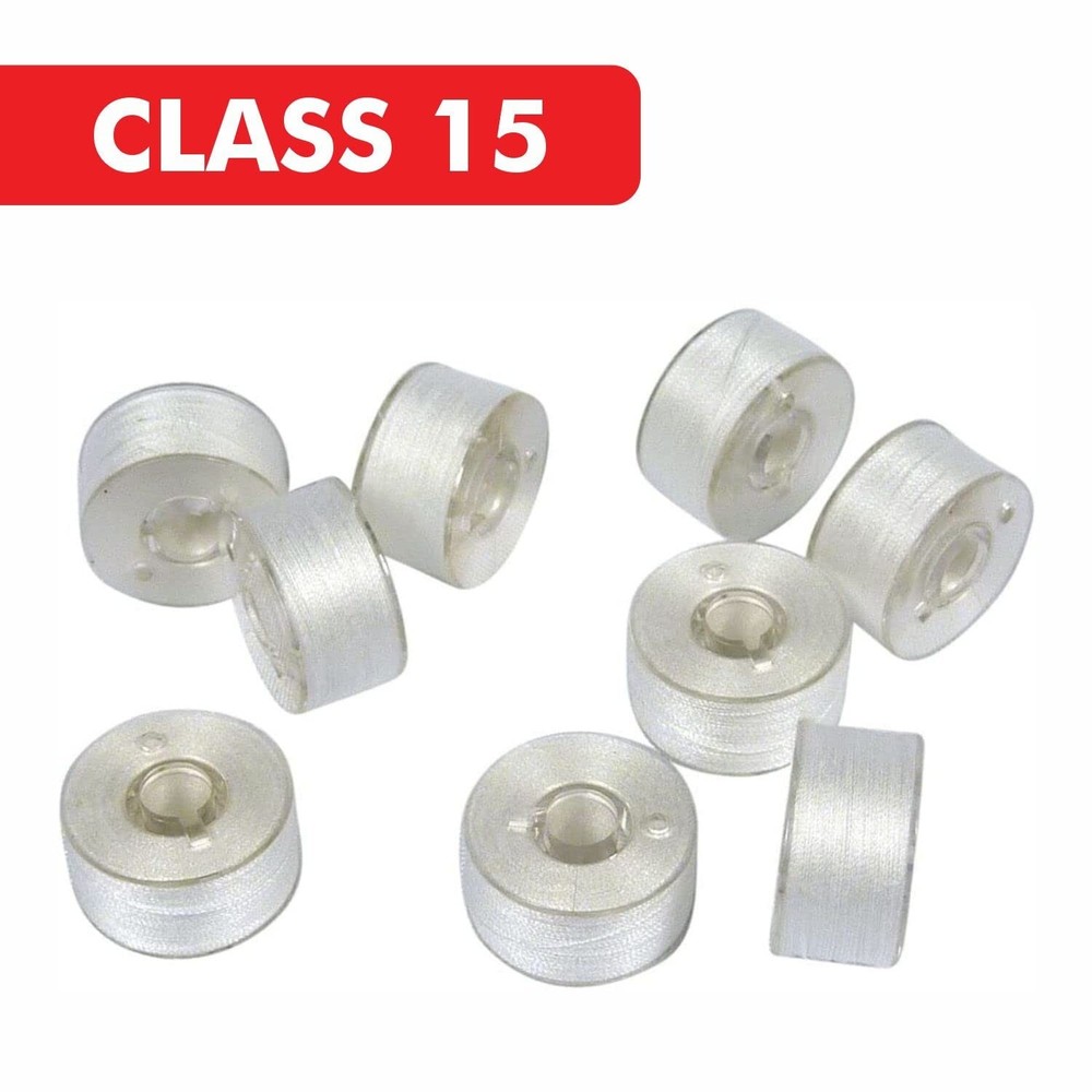 Superpunch 60S/2 Polyester Pre-Wound Bobbins Thread, Class 15 A, Superb White...